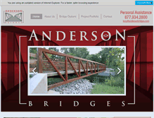 Tablet Screenshot of andersonbridges.com